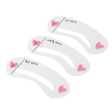 Reusable 3pcs Grooming Shaping Assistant Sealed Template 3 styles Eyebrow stencils Drawing Card Brow Make-Up Top Quality 2024 - buy cheap