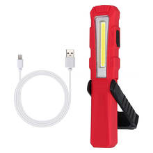 Luz de trabajo LED COB magnética, linterna de carga USB, luz de inspección, linterna portátil con gancho, Banco de energía móvil 2024 - compra barato