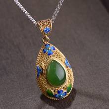 FNJ Jasper Pendant 925 Silver Original Pure S925 Silver Pendants for Jewelry Making Women Fine Gold Color Shaolan Clover 2024 - buy cheap