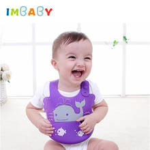 IMBABY Baby silicone Bibs Waterproof Bibs Feeding Tool Infant Slobber Newborn Cartoon Apron Saliva Droplet Water Bib 2024 - купить недорого