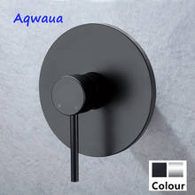 Aqwaua-chuveiro com misturador embutido de parede, válvula de água quente e fria, chuveiro, espalhador de chuveiro, misturador de bronze para banheiro 2024 - compre barato