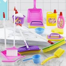 Simulação de brinquedo para casa, mini esfregão e vassoura, ferramenta de limpeza, brinquedo educativo para crianças 2024 - compre barato