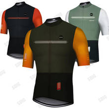 Camisa masculina de manga curta para ciclismo, camisa preta para mountain bike, roupa para equipe profissional de ciclismo, montanha, downhill 2024 - compre barato