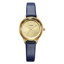 Женские кварцевые наручные часы Sinobi, простые золотистые наручные часы с синим ремешком, подарок для женщин, 2020 2024 - купить недорого