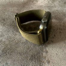 Pulseira de nylon elástica, pulseira esportiva para apple watch 38mm 40mm 42mm 44mm, série iwatch 3 4 5 6 se 2024 - compre barato