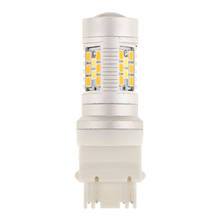 Doble Color ámbar blanco Switchback modelo 3157 bombilla LED intermitente luz lámpara 28 Uds SMD 2024 - compra barato