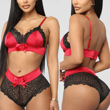 New Lace Sexy Lingerie Set Transparent Porno Erotic Underwear Sexy Bra Set And Panty Lingerie Sexy Hot Erotic Sleepwear Babydoll 2024 - buy cheap