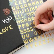 1pcs Bronzing Student Scrapbook Sticker Reward Number Letter DIY Handmade Diary Hand Ledger Retro Decoration Kawaii Sticker 2024 - buy cheap