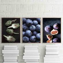 Decoracion Moderno Ktichen Poster Artichokes Canvas Print Wall Art Posters and Prints blueberry Wall Pictures for Living Room 2024 - buy cheap