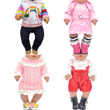 Ropa de muñeca para juguete de 43cm, accesorios de muñeca recién nacida, chaquetas informales, suéteres, faldas 2024 - compra barato