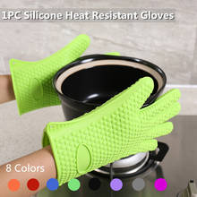 Guantes de silicona de grado alimenticio para cocina, resistentes al calor, a la temperatura, accesorios de cocina, 1 ud. 2024 - compra barato