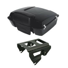 Motocicleta picado tronco encosto solo montar rack para harley touring pacote de turismo estrada rei glide electra glide rua 09-13 2024 - compre barato