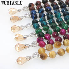 WUBIANLU 2 Rows Natural Stone 8mm Tiger Eye Bead Bracelet For Women In Charm Bracelets Crystal Drop Pendant Jades Jewelry 2024 - buy cheap