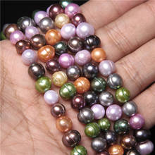8-9mm Rainbow Natural Mixed Pearl Beads Colorful Potato Freshwater Pearls Punch Loose Beads For DIY Necklace Jewelry Making 14" 2024 - buy cheap