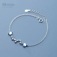 Modian-pulsera de plata esterlina 925 para mujer, brazalete colorido de cristal con forma de Planeta, cadena de eslabones, joyería Original de compromiso de boda 2024 - compra barato