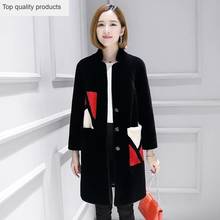 2020 Women's Fur Coat Real Wool Jackets Winter Warm Sheep Shearling Fur Jacket Female Long Trench Coats Hot Thick Overcoat YQ304 2024 - buy cheap