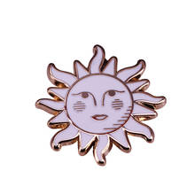 Kawaii Sun Luna brooch inspired by the Mexican bingo card game with a mix of tarot cards 2024 - buy cheap