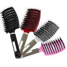 4 Color Women Hair Scalp Massage Comb Bristle Nylon Hairbrush Wet Curly Detangle Hair Brush for Salon Hairdressing Styling Tools 2024 - buy cheap