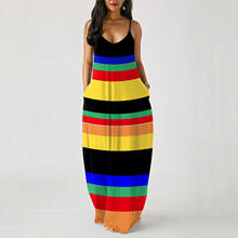 Women Summer Dress Sleeveless Fashion V Neck Long Dresses Casual Loose Maxi Dress Robe #G2 2024 - buy cheap