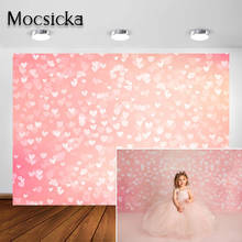 Mocs-fundo fotográfico romântico de coração rosa, decoração para dia dos namorados, recém-nascido, estúdio fotográfico 2024 - compre barato