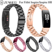 Correa de reloj de acero inoxidable para Fitbit Inspire, repuesto de correa de muñeca para Fitbit Inspire HR, pulsera rastreadora de actividad 2024 - compra barato