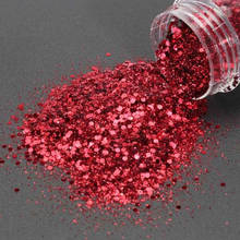 1 caja de brillos de purpurina para uñas color rojo champán rosa polvo lentejuelas maquillaje brillante cara gema brillo polvo decoración artística de uñas 3D 2024 - compra barato