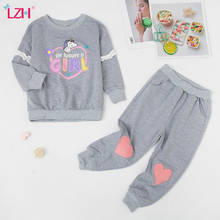 LZH Kids Tracksuit For Girls Clothing Sets 2021 New Autumn Winter Toddler Girls Clothes Unicorn Costumes Suit Children Clothing 2024 - buy cheap