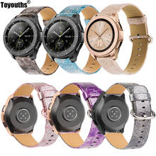 Glitter Strap for Samsung Galaxy Watch 42mm 46mm Bands Women Men Genuine Leather Replacement Band for Galaxy Active2 40mm 44mm 2024 - buy cheap