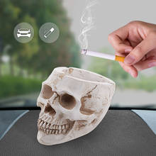 Пепельница для сигар, пепельница для курильщиков, человеческая пепельница в виде черепа, переносная, маленький размер, в стиле отхик, для внутреннего и наружного использования 2024 - купить недорого