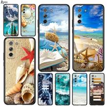 Clear Sea Sky Sandy beach for Samsung Galaxy S21 Ultra Plus Note 20 10 9 8  S10 S9 S8 S7 S6 Edge Plus Black Phone Case 2024 - buy cheap