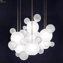 Modern Mickey Led Pendant Lights Dining Room Frosted Glass Ball Led Pendant Lamp Copper Metal Led Pendant Light For Living Room 2024 - buy cheap