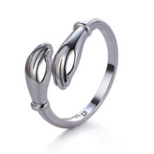 XKZM new silvery European and American jewelry love hug ring retro fashion tide flow open ring 2024 - buy cheap