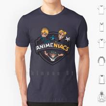 Camiseta de Animeniacs 2, 100% algodón, tamaño grande, Anime, Trigun, Cowboy, Bebop, Fullmetal, Alchemist, Animaniacs 2024 - compra barato