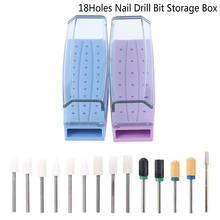 18 Holes Nail Art Drill Grinding Head Bit Holder Display Storage Container Box Stand Display Rack Manicure Tool 2 Colors 2024 - buy cheap