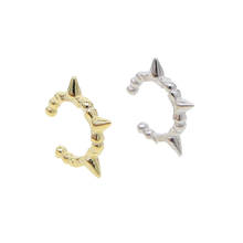 1 PIECE cuff 925 sterling silver tiny spike no pierced fashion classic earrings 2019 summer women girl charm clip cuff earrings 2024 - buy cheap