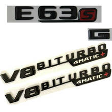 Gloss Black E63s V8 BITURBO 4MATIC+ Badges Emblems for Mercedes W213 2024 - buy cheap