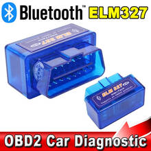 Herramienta de diagnóstico automático Mini ELM327, herramienta ELM 2,0 con Bluetooth 327, interfaz V2.1 OBD2 OBD 2, funciona con Android Torque/PC V 2,1, adaptador BT 2024 - compra barato