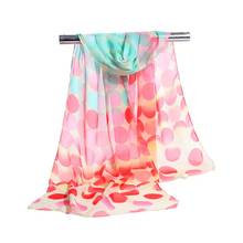 160*50cm New Fashion print chiffon Geometric dot scarf wild fashion shawl sunscreen Flower floral scarf scarves 2024 - buy cheap