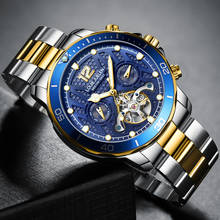 BELUSHI 2021 New Luxury Automatic Watch Men Full Steel Mechanical Waterproof Tourbillon WristWatch Business Mens Watches 2024 - buy cheap