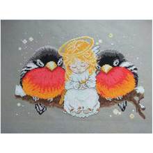 Angel and two little birds patterns counted 11CT 14CT DIY Cross Stitch Sets wholesale Cross-stitch Kits Embroidery Needlework 2024 - buy cheap