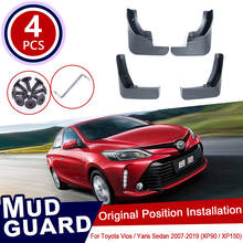 Guardabarros delanteros y traseros para Toyota Vios Yaris Sedan Saloon 2007 ~ 2019 XP90 90 XP150 150, guardabarros de coche, guardabarros 2024 - compra barato