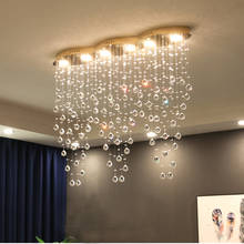 Nordic Crystal Pendant Light Modern Crystal Light Villa Bar Rectangular Pendant Lamp Luxury Restaurant led Crystal Hanging Lamps 2024 - buy cheap