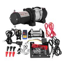 Electric Winch 3000lbs 1360kg 12V Steel Cable with Remote Control 2024 - buy cheap
