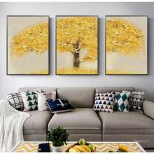 Canvas Prints Wall Art Poster Modern Abstract Gold Money Tree On Canvas Wall Picture For Living Room Bedroom Home Decoration 2024 - buy cheap