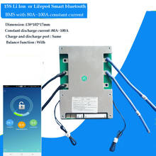 15S Lifepo4  or Li ion Battery Smart BMS with Bluetooth Communication And PC software PCB  with 80A or 100A constant current 2024 - buy cheap