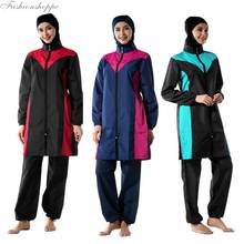 Modesto traje de baño musulmán para mujer, bañador islámico, Hajib, burkini conservador de cobertura completa, ropa de baño de talla grande 2024 - compra barato