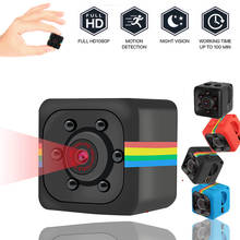Мини-камера SQ11, 1080P, мини-видеокамера, HD спортивный DV DVR монитор, ночное видение, диктофон, маленькая Автомобильная камера DV pk sq16 micro cam 2024 - купить недорого
