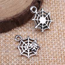 WYSIWYG 20pcs 17x14mm Charms Spider Cobweb Antique Silver Color Pendants DIY Necklace Crafts Making Findings Handmade Jewelry 2024 - buy cheap