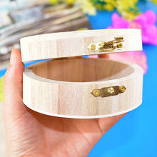 Natural Pretty Square/Round Wooden Jewelry Storage Box Wooden Base Crafts Art Case Decoration for Children DIY Toys Organizer 2024 - buy cheap