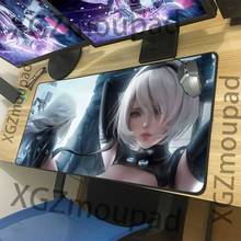 XGZ-alfombrilla de ratón grande con borde de bloqueo negro, alfombrilla antideslizante de Anime Sexy tentación, HD NieR: Automata, personalizada, para mesa de ordenador 2024 - compra barato